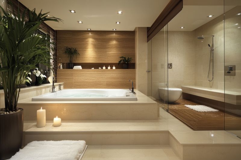 Elegant Bathroom with New Bathtub